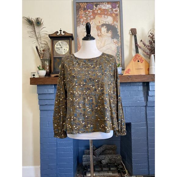 Mistral XL 1X Floral Boho Cotton Peasant Cottagecore Plus Balloon Sleeve UK - Picture 1 of 14